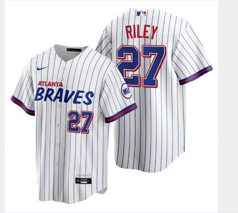 2021 Men Atlanta Braves #27 Riley White Game Nike MLB Jersey->atlanta braves->MLB Jersey